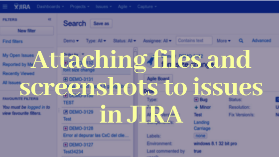 Attaching files and screenshots to issues in JIRA